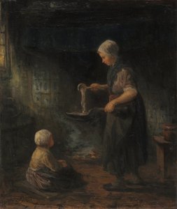 煎饼，c。 1875（布面油画） 作者 以色列的约瑟夫 (1824-1911)