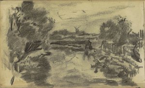 有水和磨坊的风景 作者 约瑟夫·以色列