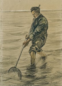 贝壳渔夫，1863-90 作者 约瑟夫·以色列