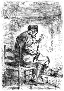 吸烟者，c1880-1882 作者 约瑟夫·以色列