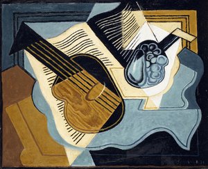 吉他和水果碗，1921年 作者 胡安·格里斯