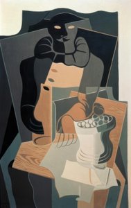 桌上的丑角 作者 胡安·格里斯