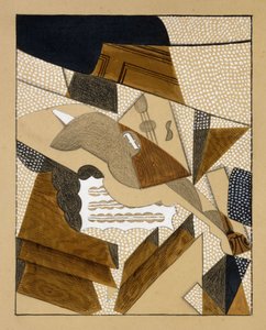 小提琴，约1915-1916年 作者 胡安·格里斯