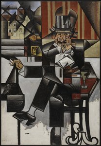 咖啡馆里的男人，1912年。 作者 Juan Gris