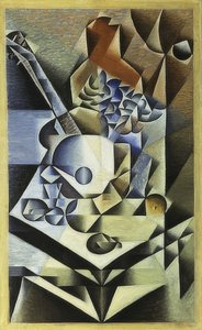 静物与花。 1912年 作者 胡安·格里斯