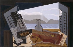 打开的窗户，1921年 作者 胡安·格里斯