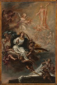 塞维利亚圣奥古斯丁圣母升天研究c。 1670-1672。 作者 Juan de Valdes Leal