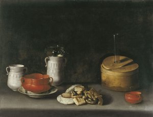 瓷器和糖果静物画 作者 胡安·范德·哈门