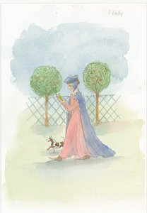 花园里的中世纪女士，2004年。 作者 朱迪思·多比