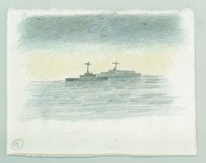 德国海军对北约克郡斯卡伯勒的轰击，1914年。 作者 朱迪思·多比
