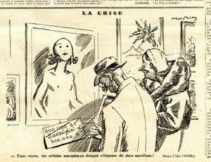 坎迪德，讽刺性的黑白照片 作者 朱尔斯·亚伯·费弗尔