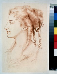 "一位年轻女士的肖像》（Profil de jeune dame） Jules Armand Hanriot (1853-1877) 19 世纪 国家露天博物馆 彼得霍夫，圣彼得堡 作者 朱尔斯·阿曼德·汉里奥