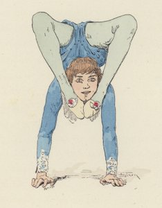 女体操运动员（彩色石版画） 作者 朱尔斯·阿森（后）卡尼尔