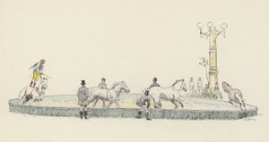 Horse act (colour litho) 作者 朱尔斯·阿森（后）卡尼尔