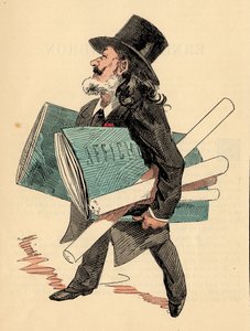 今日之人》的封面，第299号--马恩德隆-欧内斯特（1838-1907）（雕刻）。 作者 朱尔斯·切雷特（Jules Cheret）