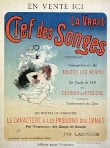 海报在1892年为Lacinius的书“The True Key of Dreams”做广告 作者 朱尔斯·切雷特（Jules Cheret）