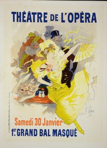 复制一张海报，宣传第一个&39;Grand Bal Masque&39;，剧院de L&39;Opera，巴黎，1896年