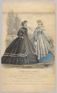 Modes de Mme。Antonie Lalanne，编号791，出自Le Moniteur de la Mode，1848年。 作者 朱尔斯·大卫