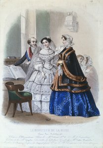 婚纱，时尚板块，来自The Fashion Monitor，1854 作者 朱尔斯·大卫