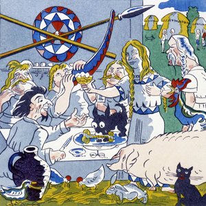 Festin (Gaul banquet), in La Gaule et les Gauls, history of France by Jules depaquit
