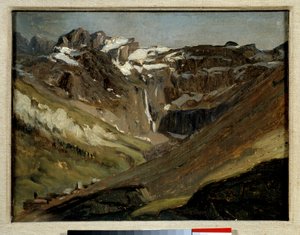 加利尼的马戏团在朱尔斯·杜普雷（Jules Dupre）的比利牛斯山画中