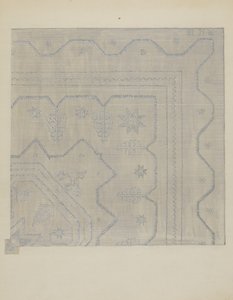 坎德威克编织的盖毯，约1936年。