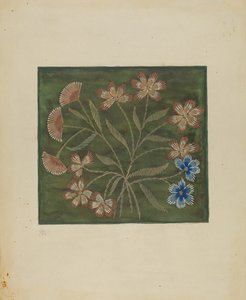绣花被子，约1936年。 作者 儒勒·勒费弗尔