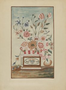 绣花图，约1937年。