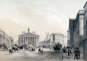 英格兰银行、皇家交易所和大宅，约1850年