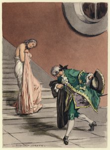卡萨诺瓦回忆录插图（彩色石版印刷） 作者 儒勒·玛丽·奥古斯特·勒鲁