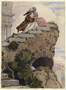 卡萨诺瓦回忆录插图（彩色石版印刷） 作者 儒勒·玛丽·奥古斯特·勒鲁