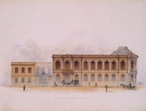 圣彼得堡的斯特罗加诺夫宫。正面，1863年 作者 朱尔斯·梅布伦（Jules Mayblum）