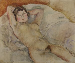 斜倚裸体，c.1909