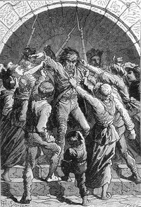 "死于保皇党"，由Stephane Pannemaker（1847-1930）雕刻，出自《法国历史》，作者Emile de Bonnechose，由Ward, Lock and Co, London出版（雕刻）。