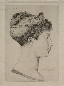 玛丽·路易斯（Marie Louise），1860年创作的个人资料。 作者 朱尔斯·德·冈古特