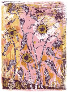 son sine sole iris，2016（丝网版画） 作者 朱莉娅·麦肯齐（Julia McKenzie）