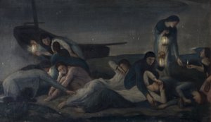 智慧和愚蠢的处女，c.1920 作者 朱莉娅·韦奇伍德（Julia Wedgewood）