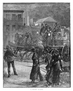 夜警报，1886年。 作者 朱利安·阿什顿（Julian Ashton）