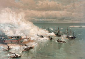 路易斯-普朗（1824-1909 年）的《莫比尔湾战役 作者 朱利安·戴维森