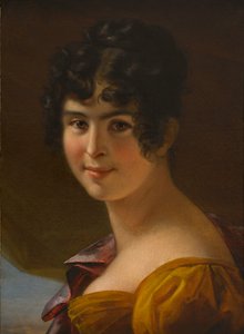 Adèle Foucher 1803-1868年的肖像，约1820年。 作者 Julie Duvidal de Montferrier