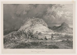 1845-1846年，布列塔尼Le huelgoet附近的Chateau dArtns遗址。 作者 朱利安·路易斯·杰科特