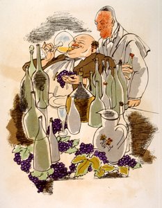 幽默的葡萄酒插图 1946.朱利安-帕维尔的插图