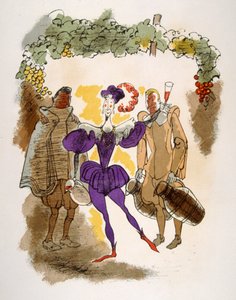 幽默的葡萄酒插图 1946.朱利安-帕维尔的插图