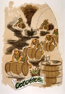 幽默的葡萄酒插画 1946.Julien Pavil 插画