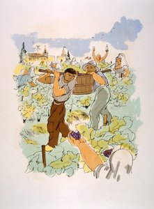 幽默的葡萄酒插图 1946.朱利安-帕维尔的插图