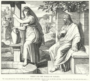 Christ and the Woman of Samaria (engraving) 作者 朱利叶斯（后）施诺尔·冯·卡洛斯菲尔德