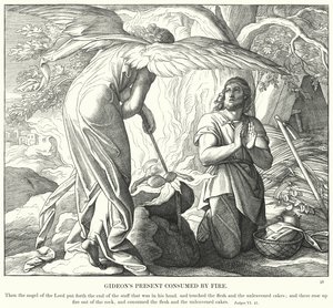 基甸的礼物被火吞噬（版画） 作者 朱利叶斯（后）施诺尔·冯·卡洛斯菲尔德
