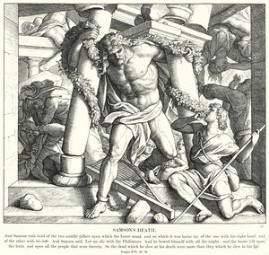 参孙之死（雕版画 作者 朱利叶斯（后）施诺尔·冯·卡洛斯菲尔德