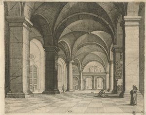 教堂内部 透视表示（系列标题） 作者 Julius Milheuser