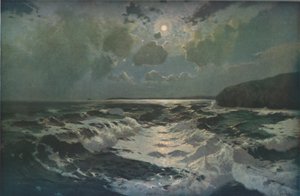 珊瑚礁，康沃尔郡圣艾夫斯湾（St Ives Bay），19世纪末-20世纪初，c1930年。 作者 朱利叶斯·奥尔森（Julius Olsson）